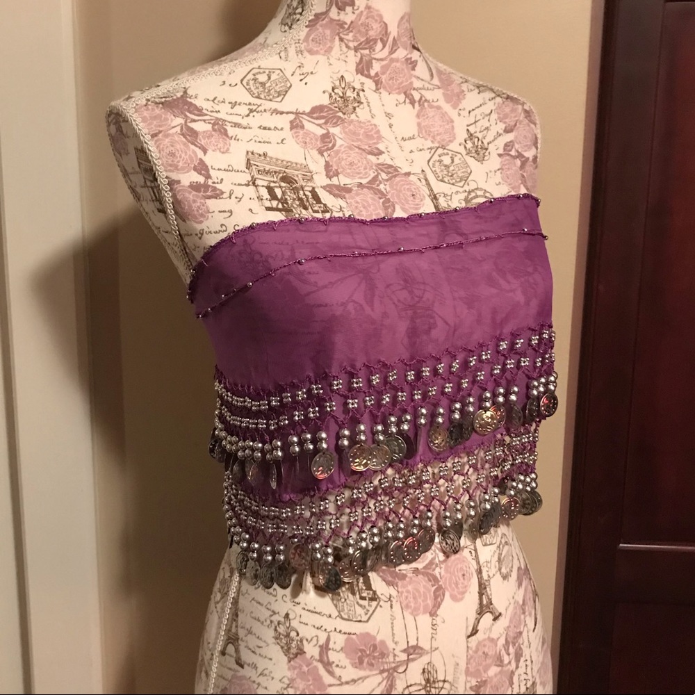 Purple Indian Belly Dancer Shirt / Belt